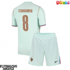 Francie Aurelien Tchouameni #8 Dětské Venkovní dres komplet MS 2026 Krátký Rukáv (+ trenýrky)